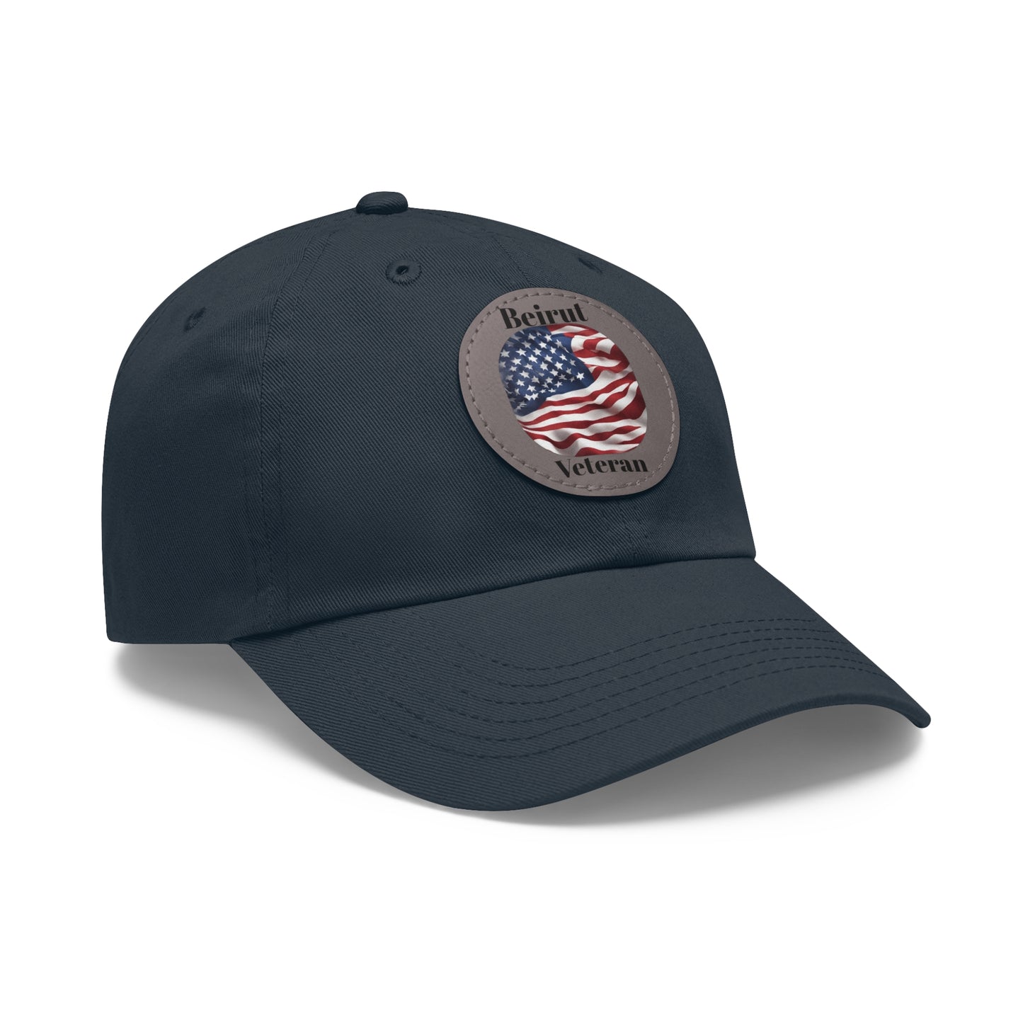 Beirut Veteran Hat with Leather Patch (Round)